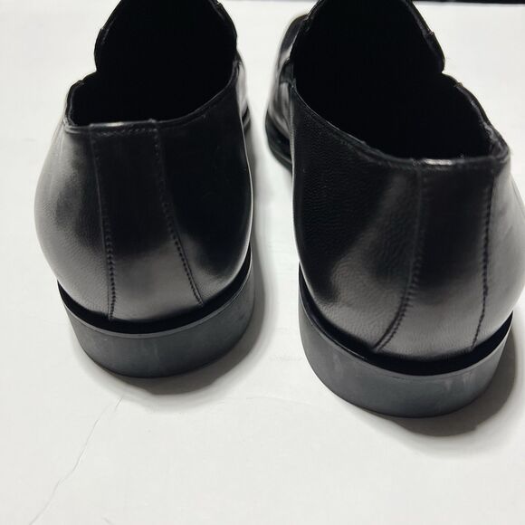 Bruno Magli Mens Leather Raging Slip On Loafers Size 11.5 Black